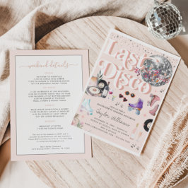 Invitación Discoteca Pink Retro Roller | Bachelorette