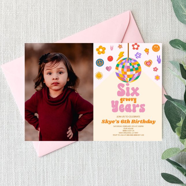 Invitación Discoteca Six Groovy Years 6ª fiesta de cumpleaños (Subido por el creador)