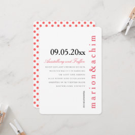Invitación discreta con lunares gráficos