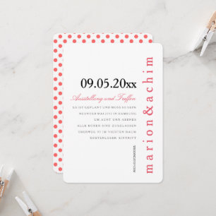 Invitación discreta con lunares gráficos
