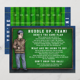 Invitación Discurso divertido del entrenador de fútbol en la 