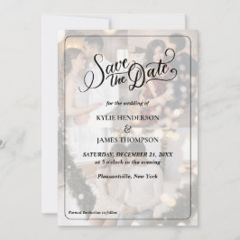 Invitación Diseña tu propio calendario de 3 fotos Collage Sav