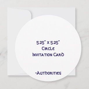 Invitación Diseña tu propio círculo de 5,25" x 5,25"