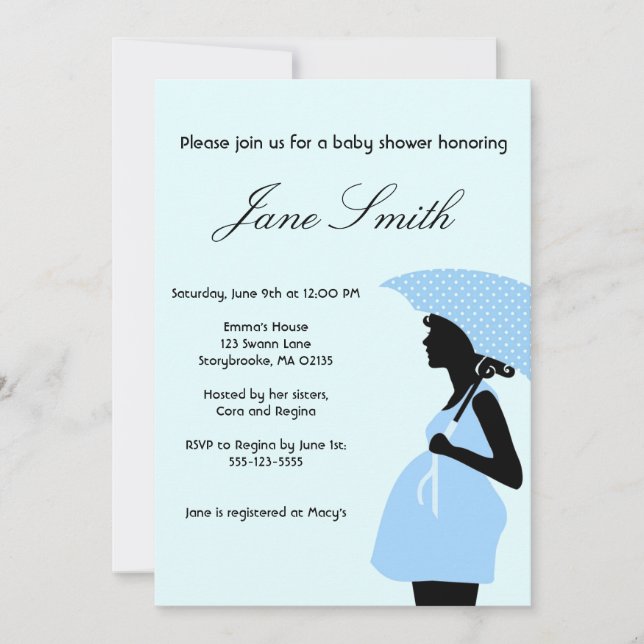 Invitación Diseñador Baby Shower (Anverso)