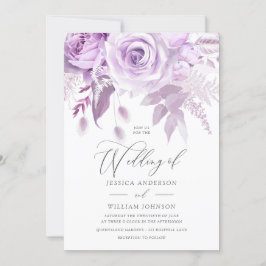 Invitación Diseñador moderno de moda Lavender Rosa Boda