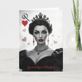 Invitación Diseñar 02 Queen of My Heart Valentine Card