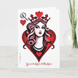 Invitación Diseñar 03 Queen of My Heart Valentine Card