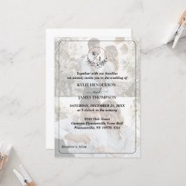 Invitación Diseñar su propio Boda de 2 Collages de fotos
