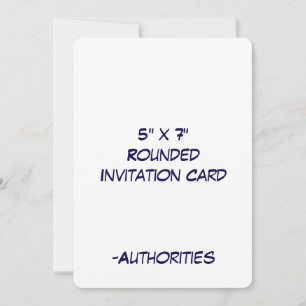 Invitación Diseñe su propio redondeado de 5" x 7"