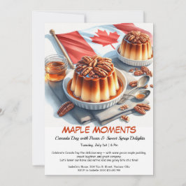 Invitación Diseño acuarela de tarta de maple y pacana | Día d