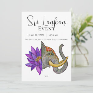 Invitación Diseño artístico de Sri Lanka