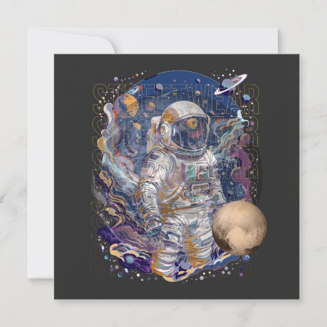 Invitación Diseño astronauta (Anverso)