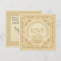 Diseño Celta con RSVP de Boda Claddagh