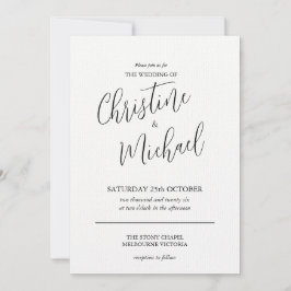 Invitación Diseño clásico y conciso