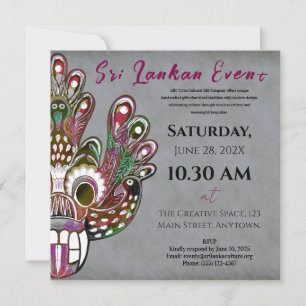 Invitación Diseño cultural moderno de Sri Lanka