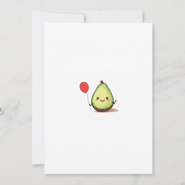 Invitación Diseño de aguacate, tema de aguacate (Anverso)