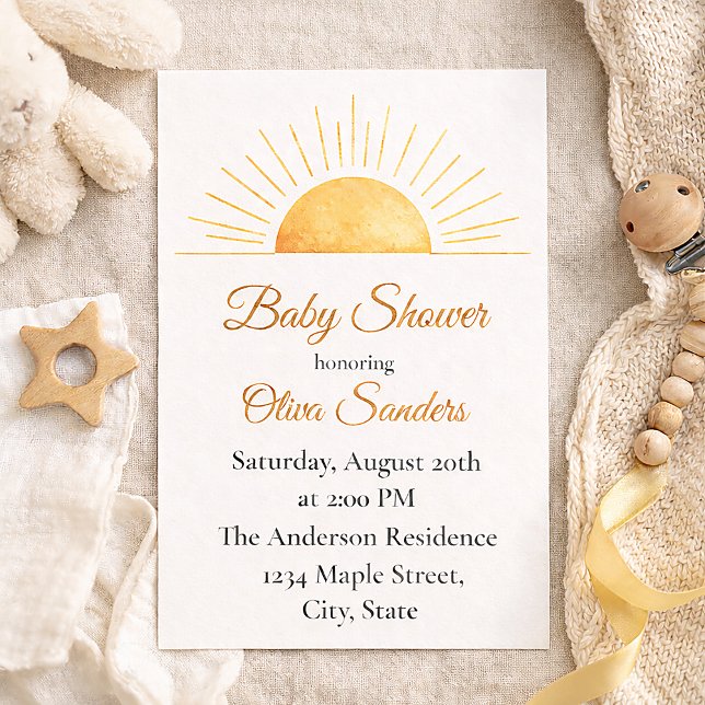 Invitación Diseño de Amanecer Horizonte Cálido (Subido por el creador)
