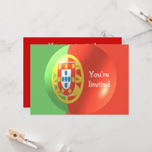 Invitación Diseño de bandera portuguesa en cualquier ocasión