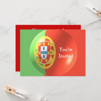 Invitación Diseño de bandera portuguesa en cualquier ocasión