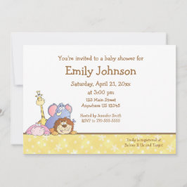 Invitación Diseño de bebe de la jungla