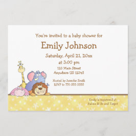 Invitación Diseño de bebe de la jungla