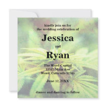 Diseño de boda de marihuana no tradicional de moda