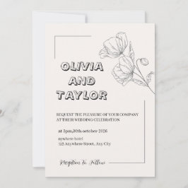 Invitación Diseño de Boda Elegante