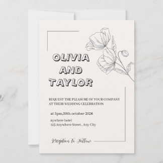 Invitación Diseño de Boda Elegante