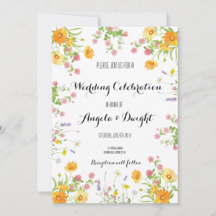 Invitación Diseño de boda floral rústico personalizado