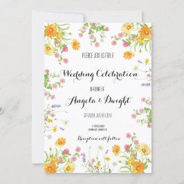 Invitación Diseño de Boda floral rústico personalizado