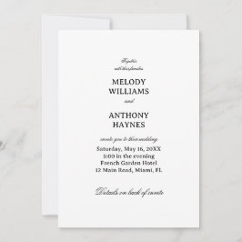 Invitación Diseño de Boda Minimalista y Elegante