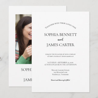 Invitación Diseño de Boda Moderno Minimalista Boho