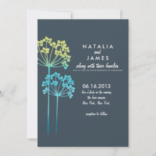Invitación Diseño de Boda Ombre Wildflowers