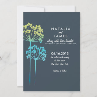 Invitación Diseño de Boda Ombre Wildflowers