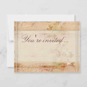 Invitación Diseño de boda vintage anticuado