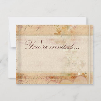 Invitación Diseño de boda vintage anticuado