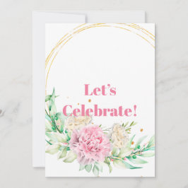 Invitación diseño de borde redondeado floral