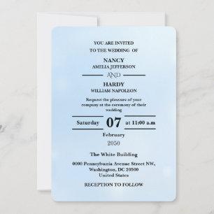 Invitación Diseño de brillo de escarcha azul hielo