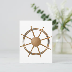Invitación Diseño de brújula de rueda de barco náutico vintag