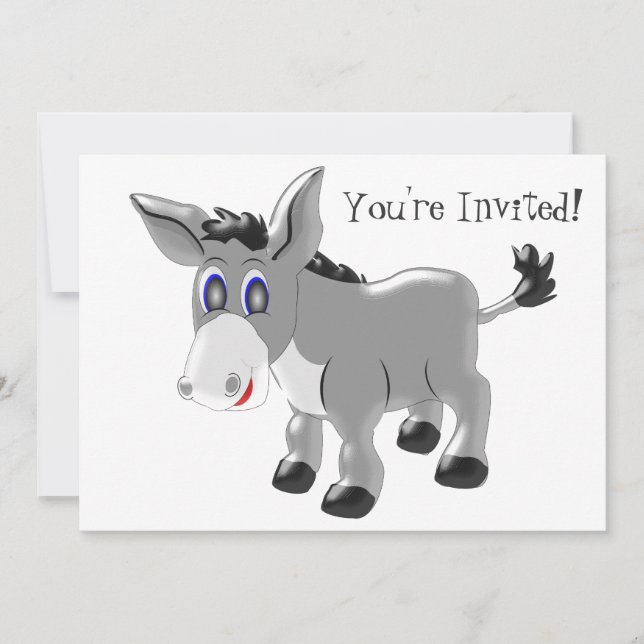 Invitación Diseño de burro en cualquier ocasión (Anverso)