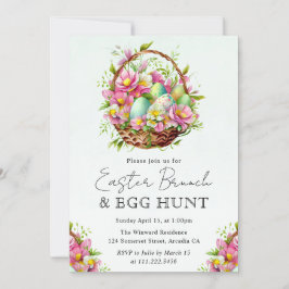 Invitación Diseño de búsqueda de huevos para Brunch de Pascua