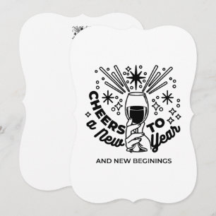 Invitación Diseño de celebración de Año Nuevo: Brindis