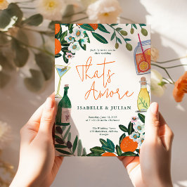 Invitación Diseño de Celebración de Boda de Cóctel de Cítrico