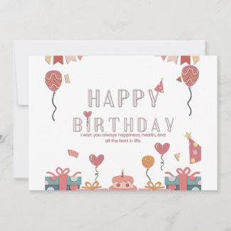 Invitación Diseño de Celebración de Fiesta de Cumpleaños