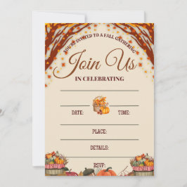 Invitación Diseño de Celebración de Reunión de Otoño