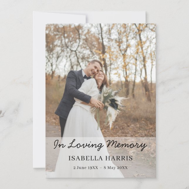 Invitación Diseño de Celebración de Vida Informal (Anverso)