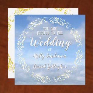 Invitación Diseño de cielo y nubes