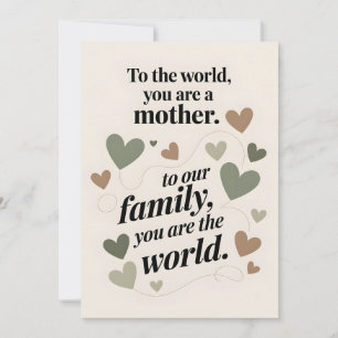 Invitación Diseño de citas del Día Minimalista de la Madre