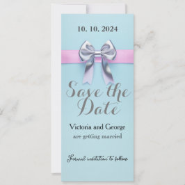 Invitación Diseño de color azul pastel con un arco