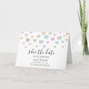 Invitación Diseño de Colorido Corazón con Lunares para Salvar